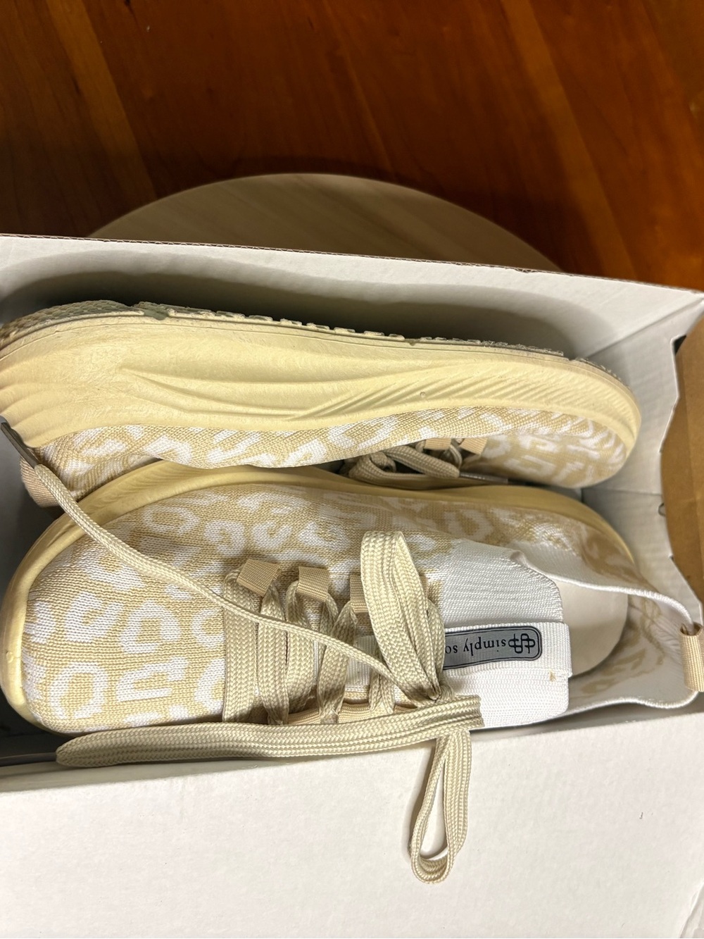 tan leopard-print knit sneakers by Simply Southern, one is cleaner than the othe - Picture 8 of 10